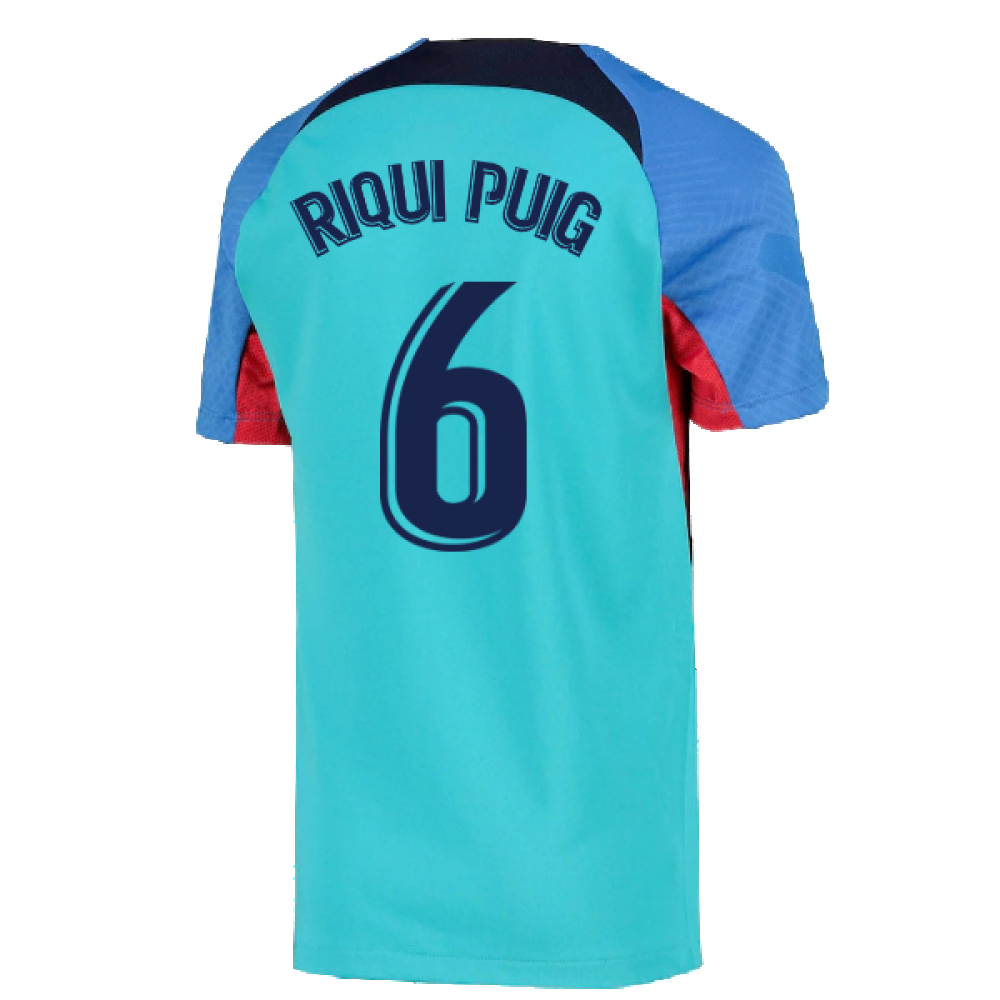 2022-2023 Barcelona Training Shirt (Aqua) (RIQUI PUIG 6)