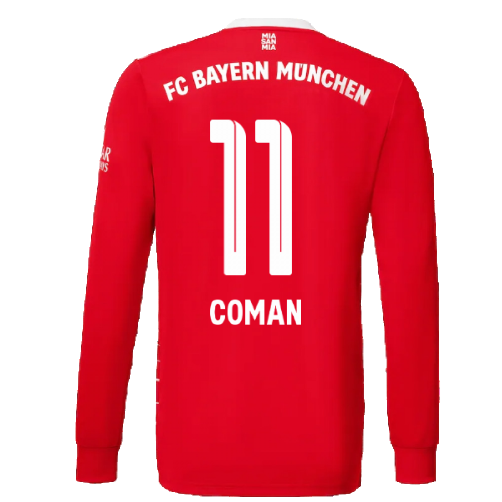 2022-2023 Bayern Munich Long Sleeve Home Shirt (COMAN 11)