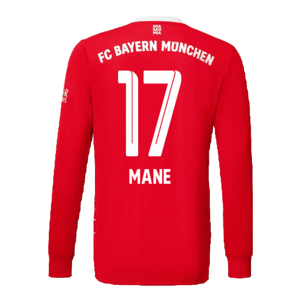 2022-2023 Bayern Munich Long Sleeve Home Shirt (Kids) (MANE 17)