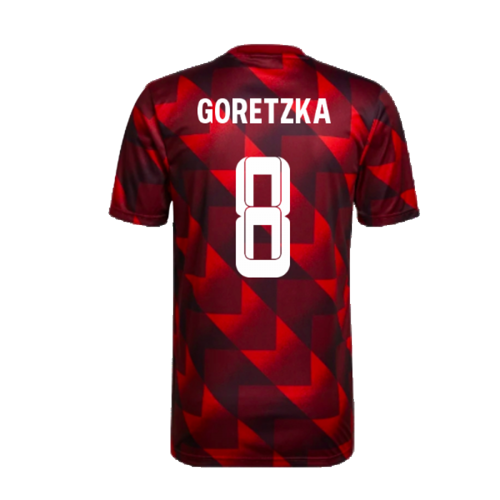 2022-2023 Bayern Munich Pre-Match Shirt (Red) (GORETZKA 8)