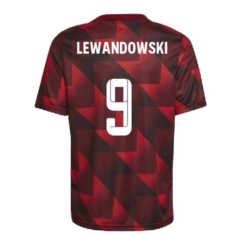 2022-2023 Bayern Munich Pre-Match Shirt (Red) - Kids (LEWANDOWSKI 9)