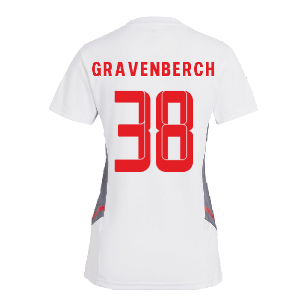 2022-2023 Bayern Munich Training Shirt (White) - Ladies (GRAVENBERCH 38)