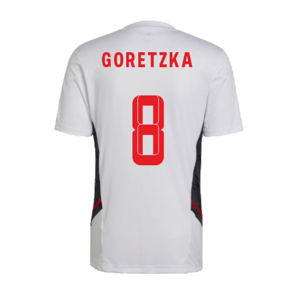 2022-2023 Bayern Munich Training Tee (White) (GORETZKA 8)