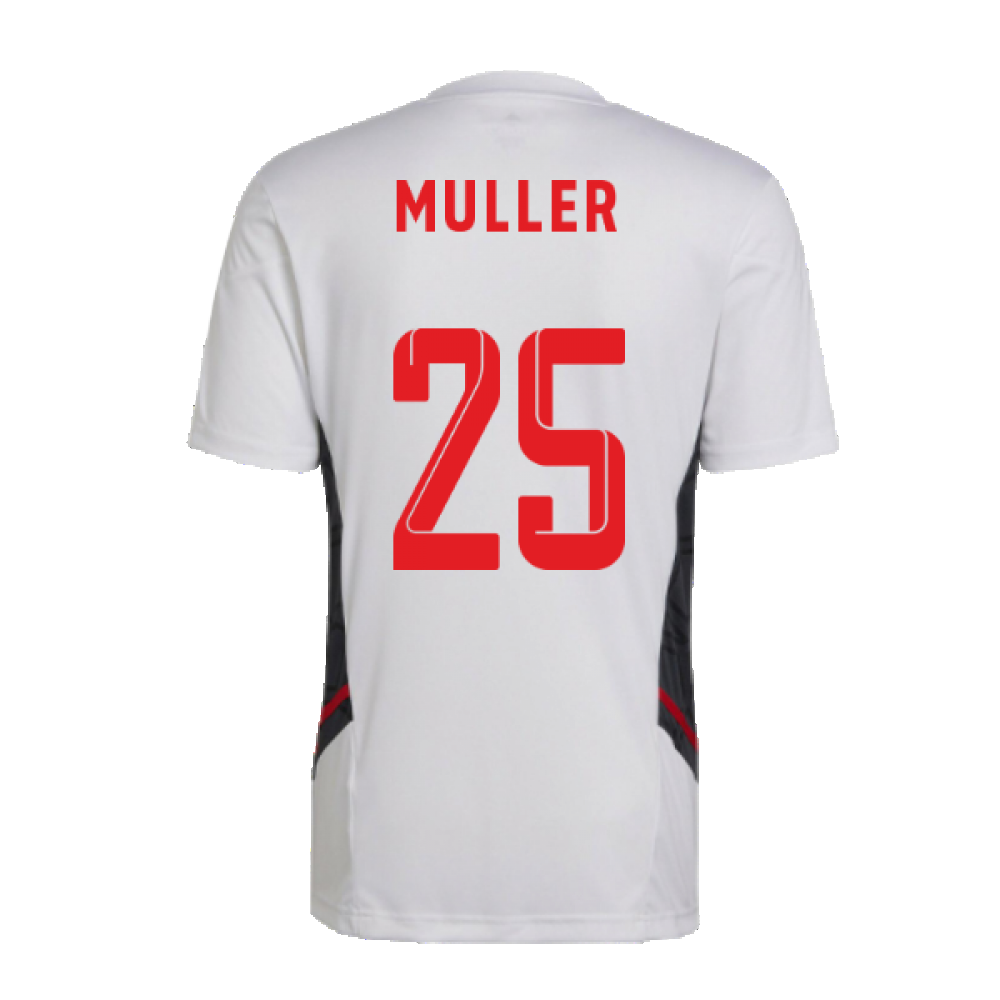 2022-2023 Bayern Munich Training Tee (White) (MULLER 25)