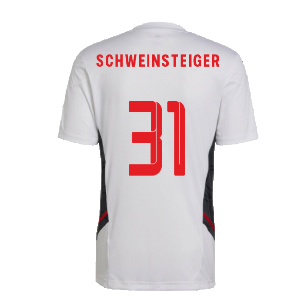 2022-2023 Bayern Munich Training Tee (White) (SCHWEINSTEIGER 31)