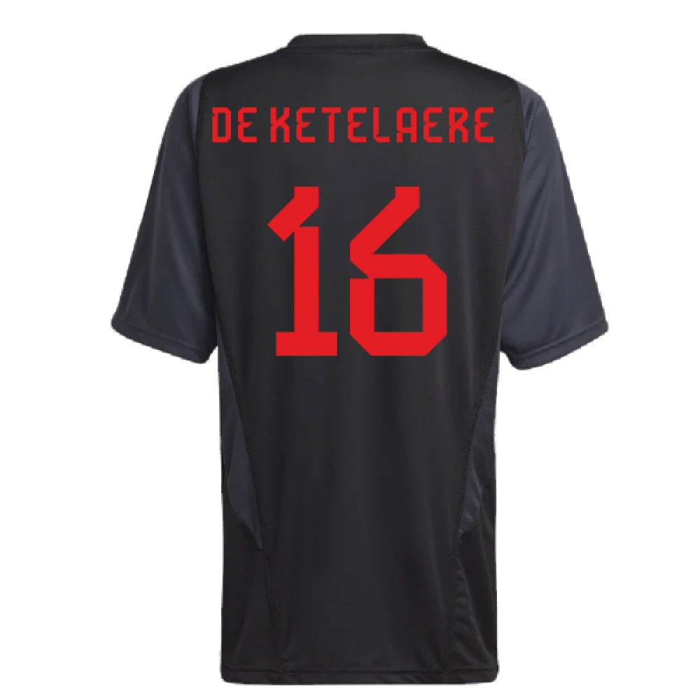 2022-2023 Belgium Training Jersey (Black) - Kids (DE KETELAERE 16)