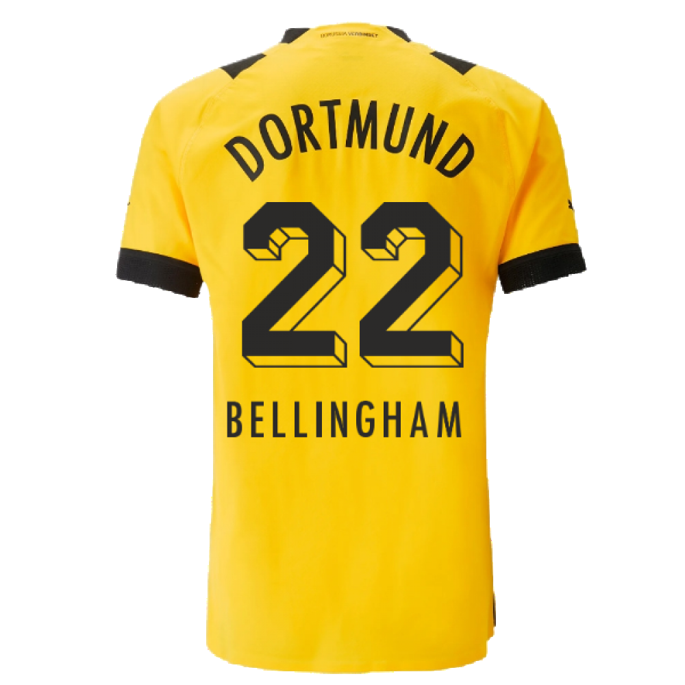 2022-2023 Borussia Dortmund Authentic Home Shirt (BELLINGHAM 22)