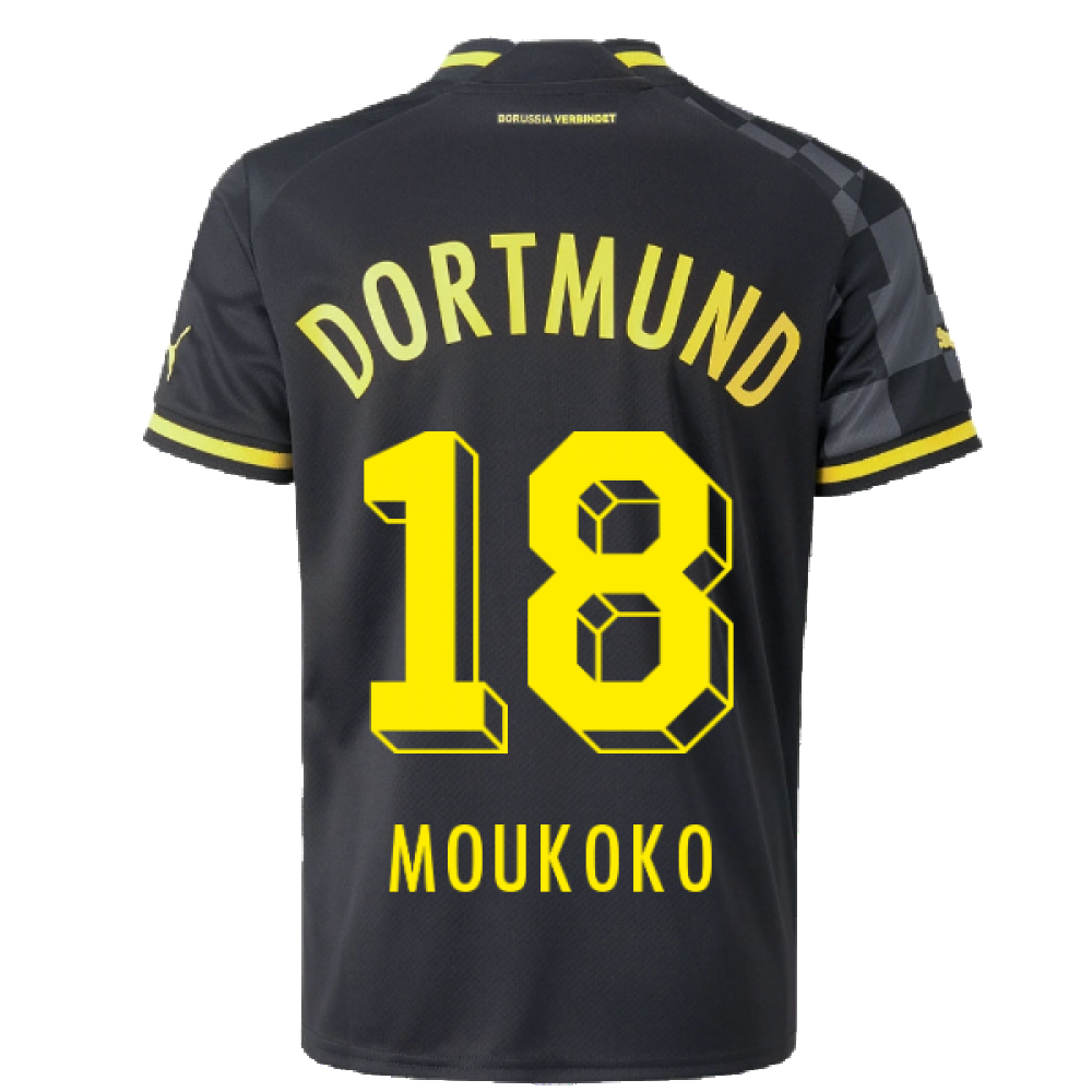 2022-2023 Borussia Dortmund Away Shirt (Kids) (MOUKOKO 18)