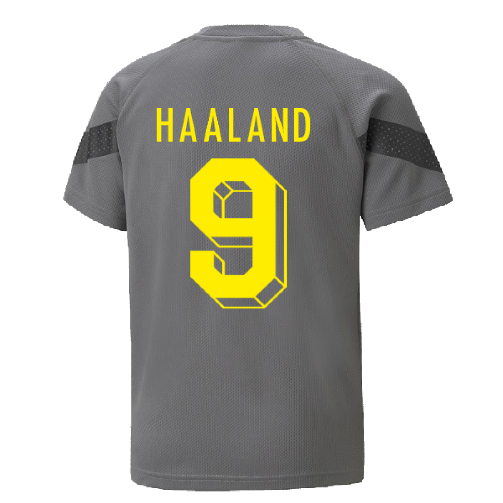 2022-2023 Borussia Dortmund Training Jersey (Smoked Pearl) - Kids (HAALAND 9)