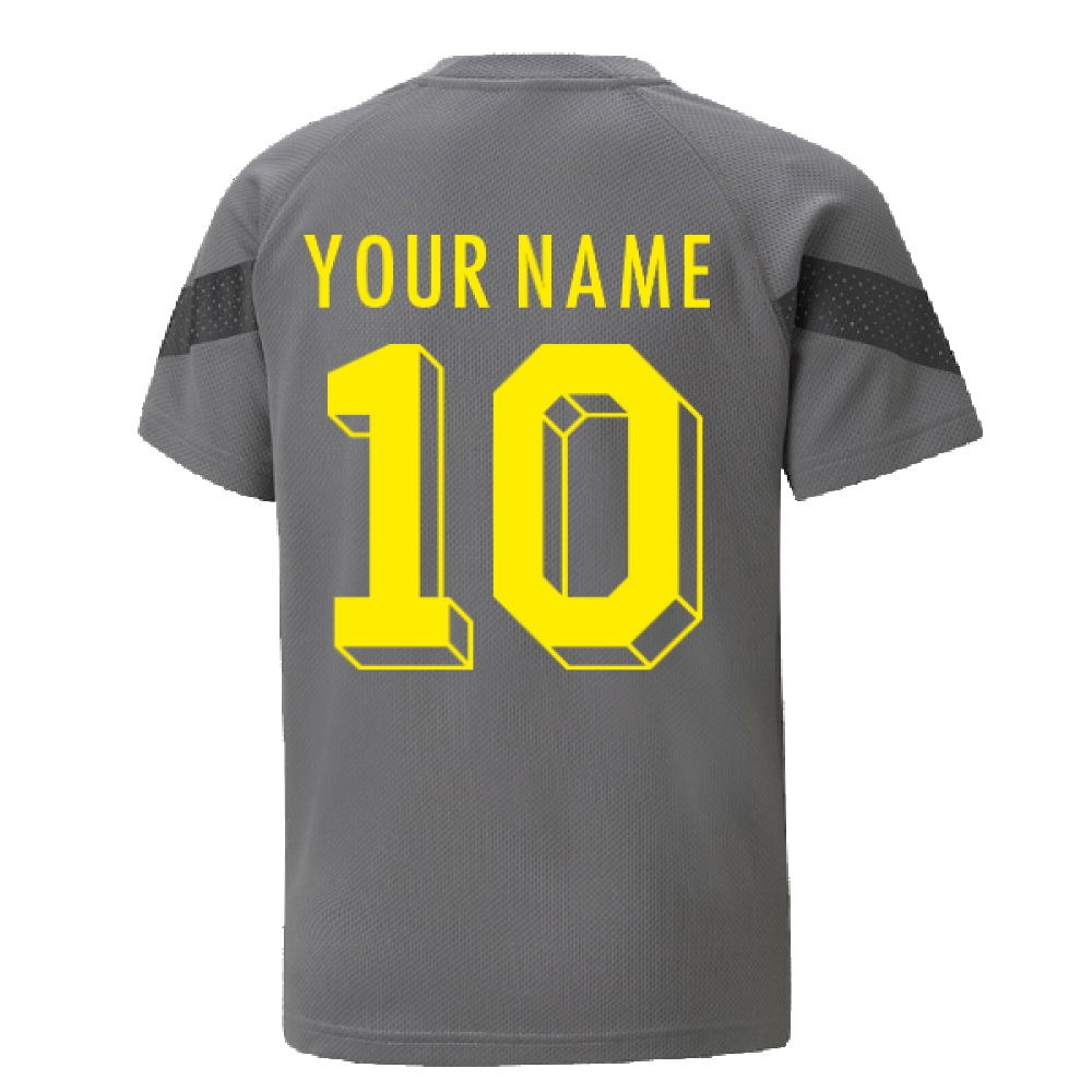 2022-2023 Borussia Dortmund Training Jersey (Smoked Pearl) - Kids (Your Name)