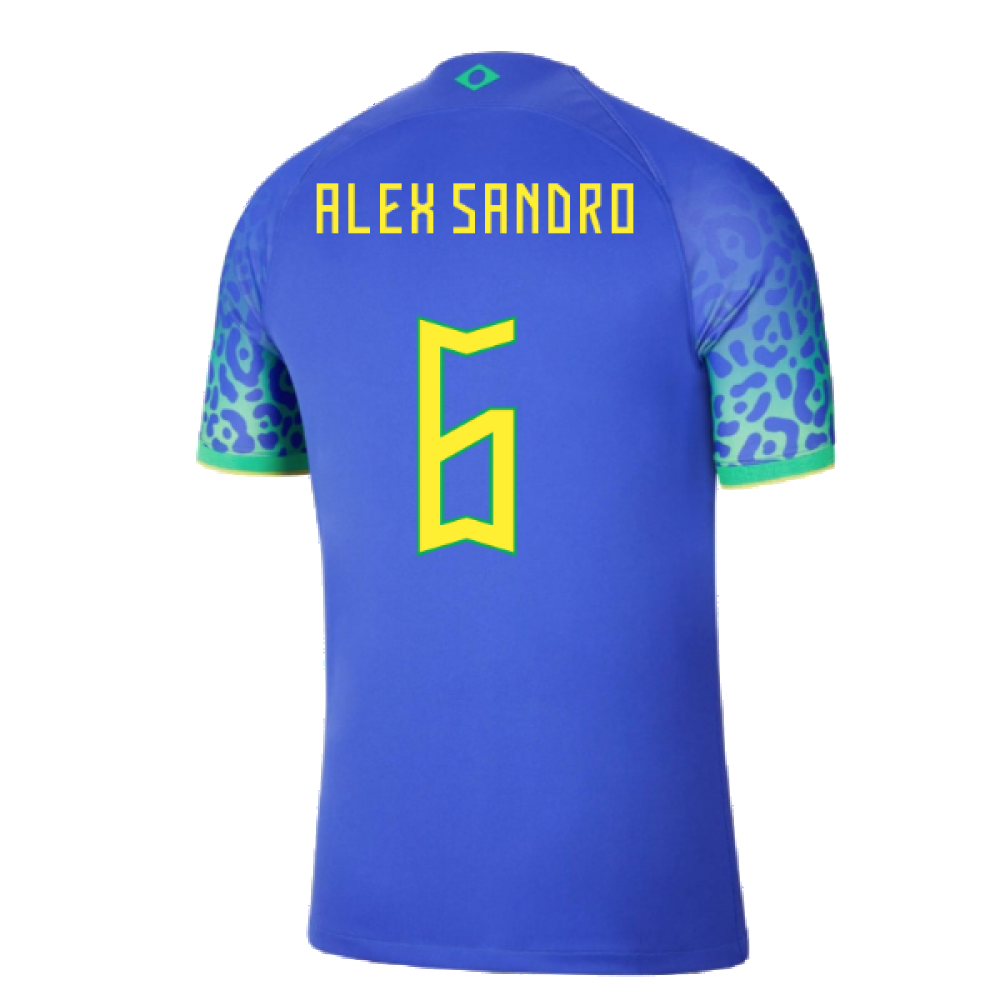 2022-2023 Brazil Away Dri-Fit ADV Vapor Shirt (Alex Sandro 6)