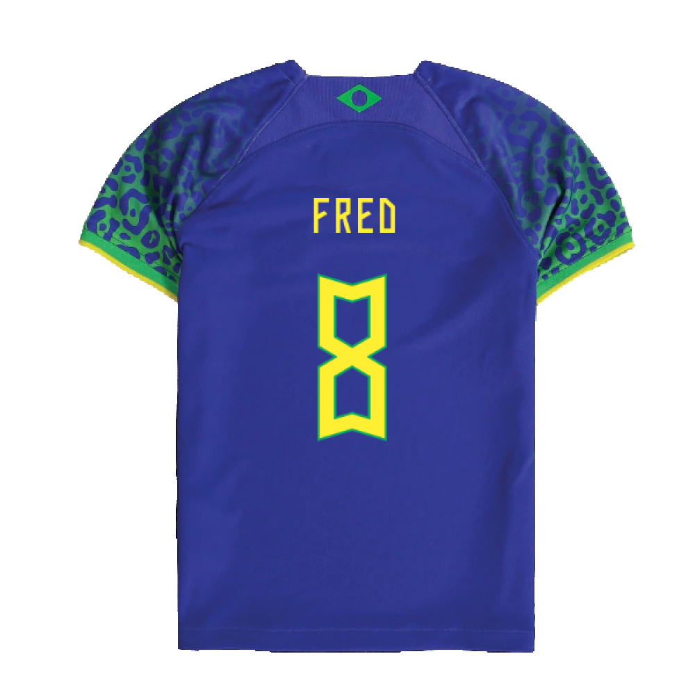 2022-2023 Brazil Away Little Boys Mini Kit (Fred 8)