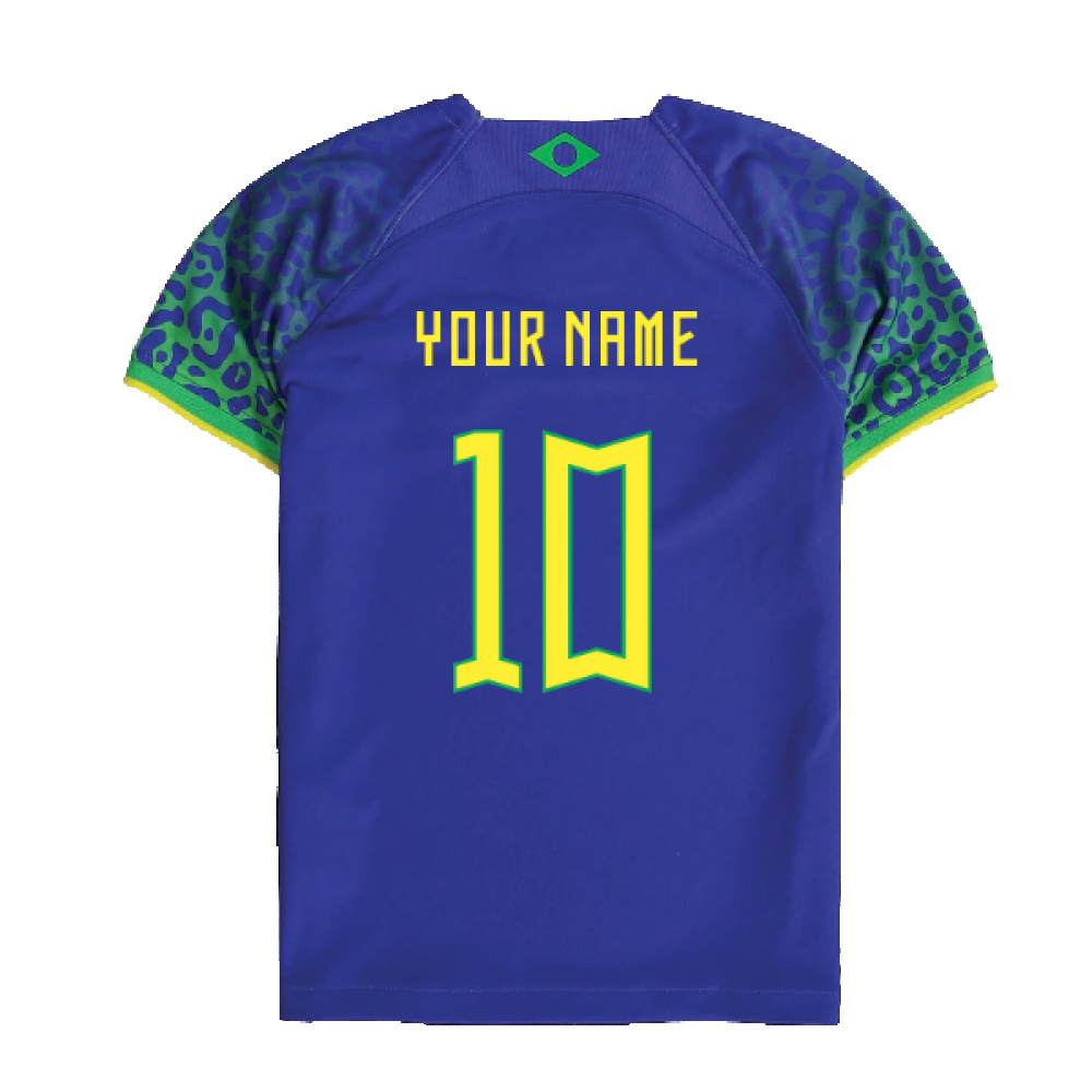 2022-2023 Brazil Away Little Boys Mini Kit (Your Name)