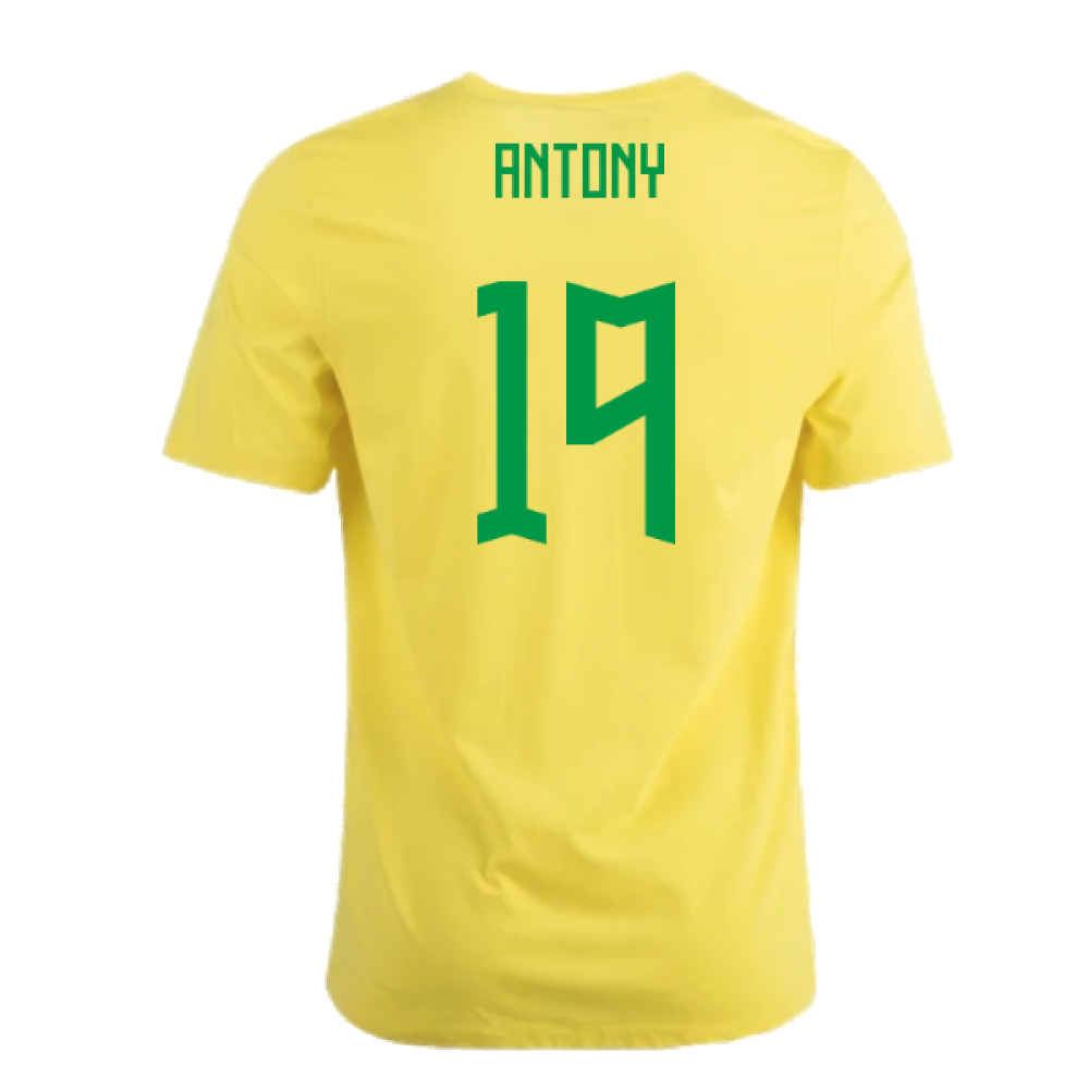 2022-2023 Brazil Crest Tee (Yellow) (Antony 19)