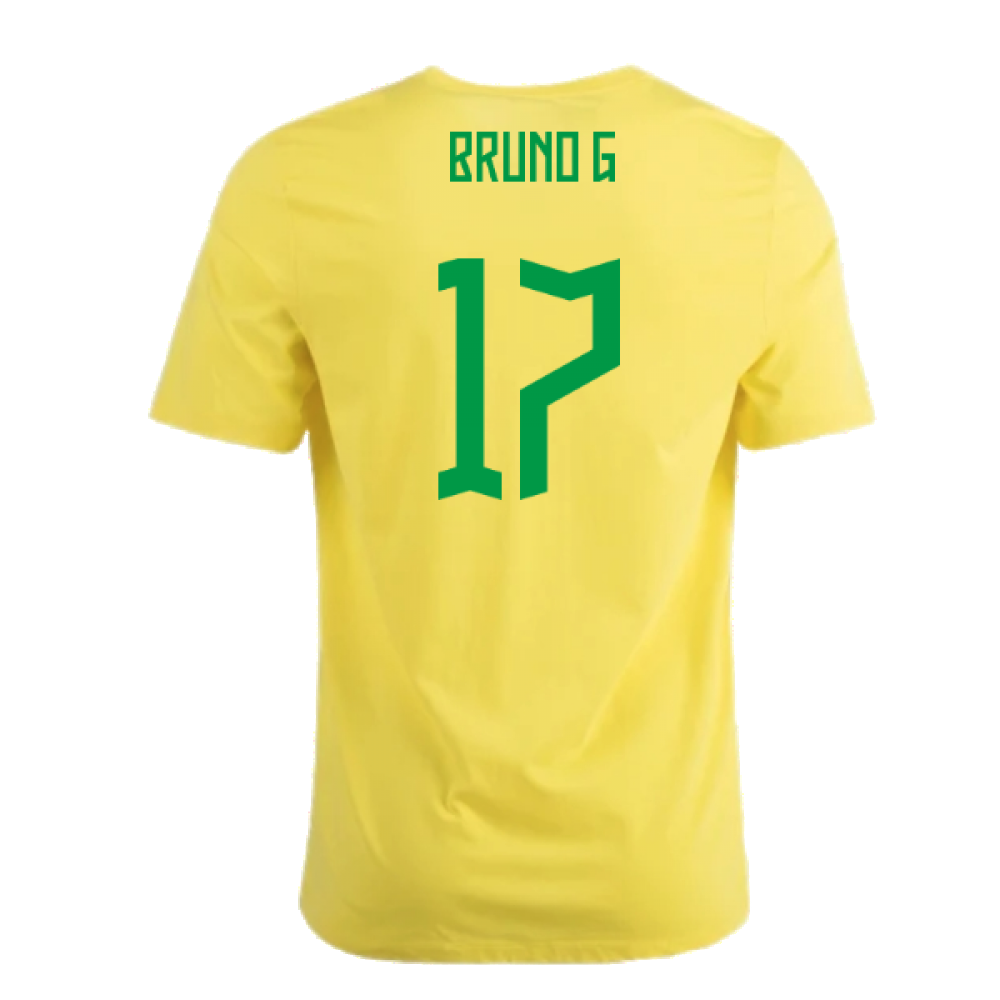 2022-2023 Brazil Crest Tee (Yellow) (Bruno G 17)