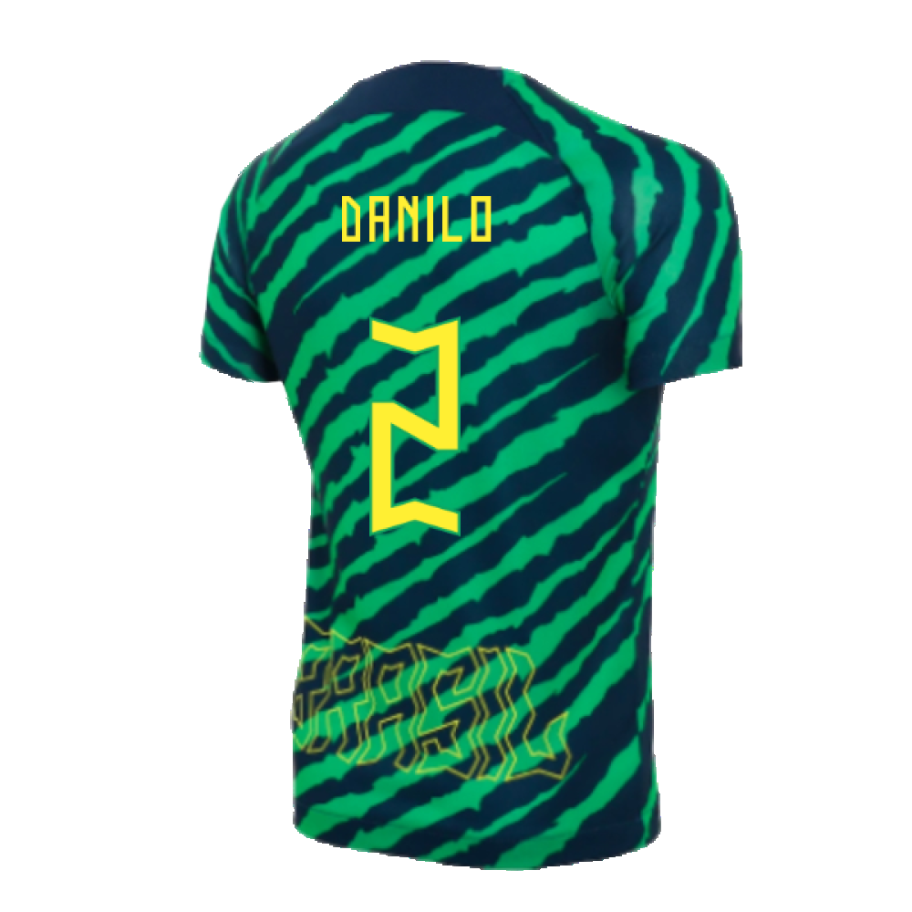 2022-2023 Brazil Dri-Fit Pre-Match Shirt (Kids) (Danilo 2)