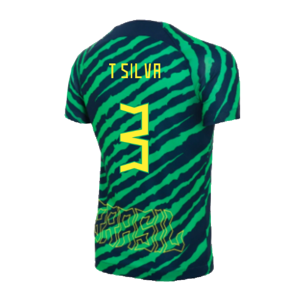 2022-2023 Brazil Dri-Fit Pre-Match Shirt (Kids) (T Silva 3)