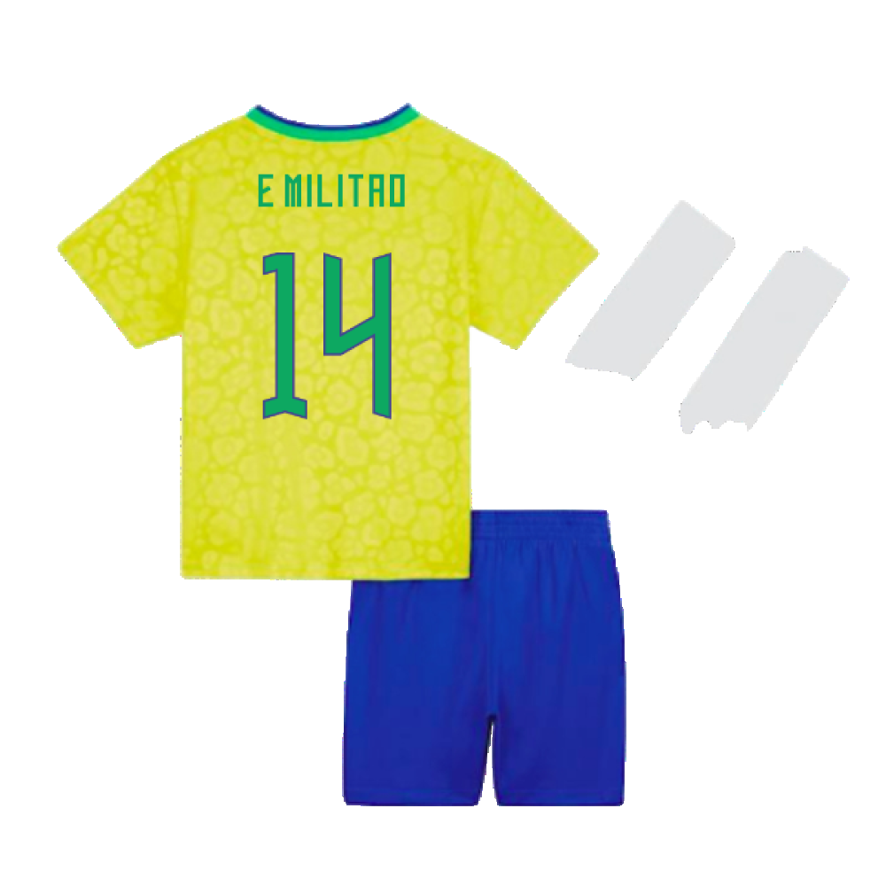 2022-2023 Brazil Home Infants Baby Kit (E Militao 14)