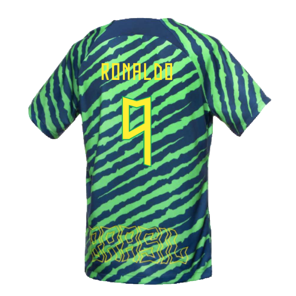 2022-2023 Brazil Pre-Match Football Shirt (Green) (Ronaldo 9)