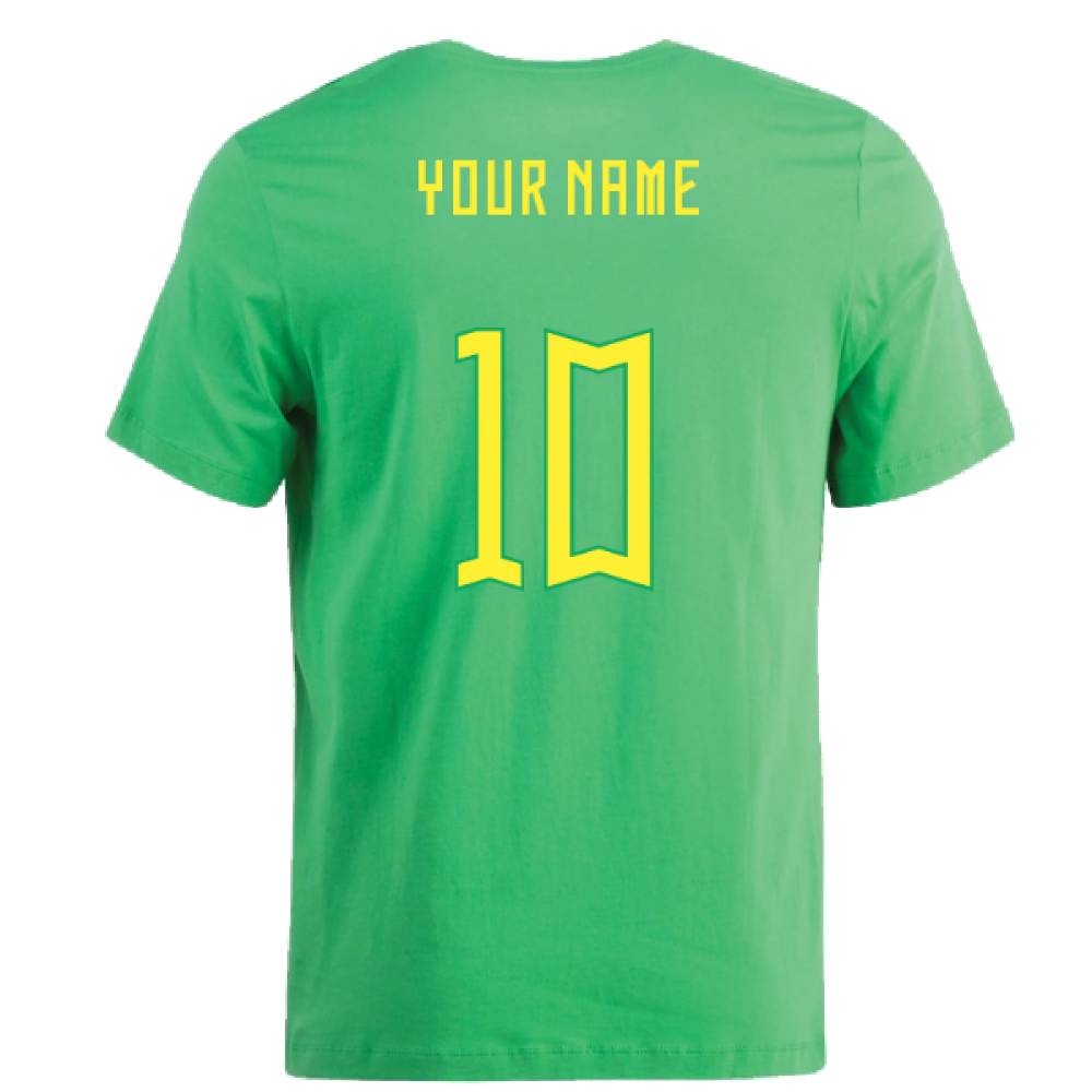 2022-2023 Brazil Swoosh Tee (Green) (Your Name)