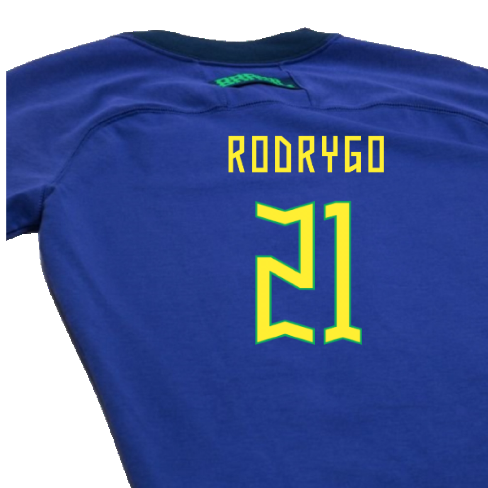 2022-2023 Brazil Travel Short Sleeve Top (Rodrygo 21)