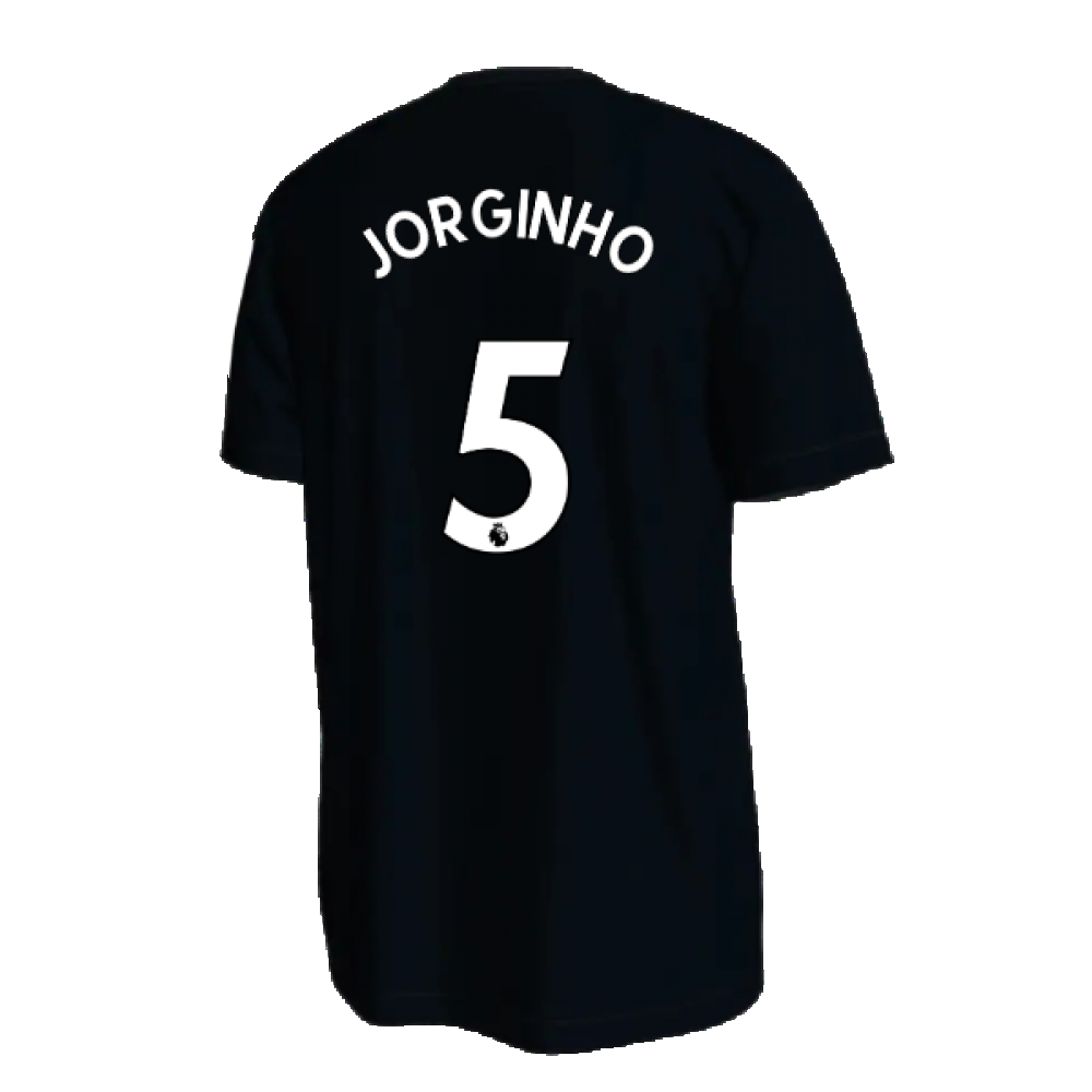 2022-2023 Chelsea Crest Tee (Black) (JORGINHO 5)