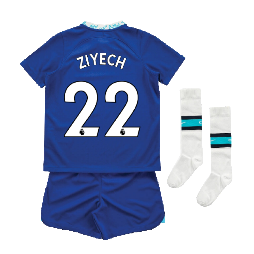 2022-2023 Chelsea Little Boys Home Mini Kit (ZIYECH 22)