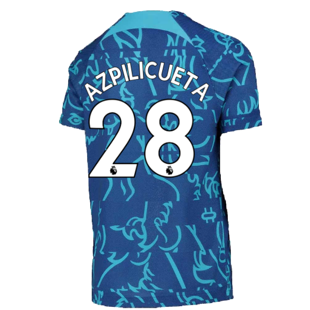 2022-2023 Chelsea Pre-Match Training Shirt (Blue) - Kids (AZPILICUETA 28)