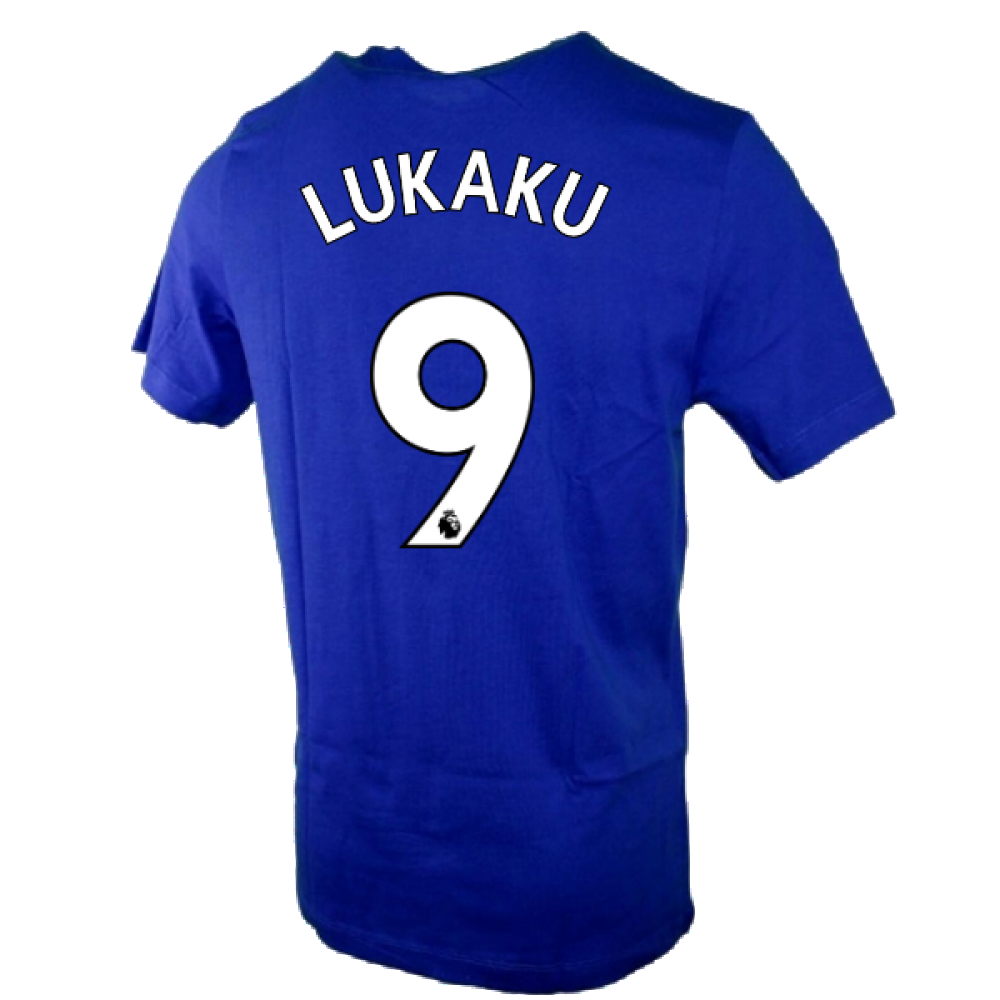 2022-2023 Chelsea Swoosh Tee (Blue) (LUKAKU 9)