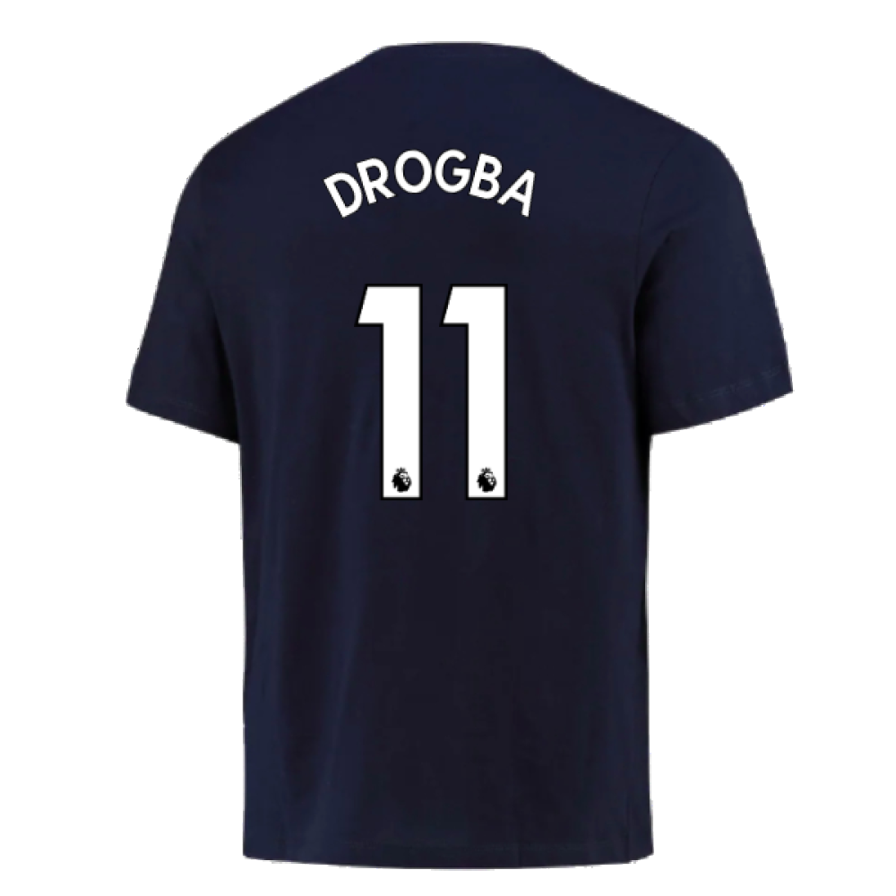 2022-2023 Chelsea Swoosh Tee (Navy) (DROGBA 11)