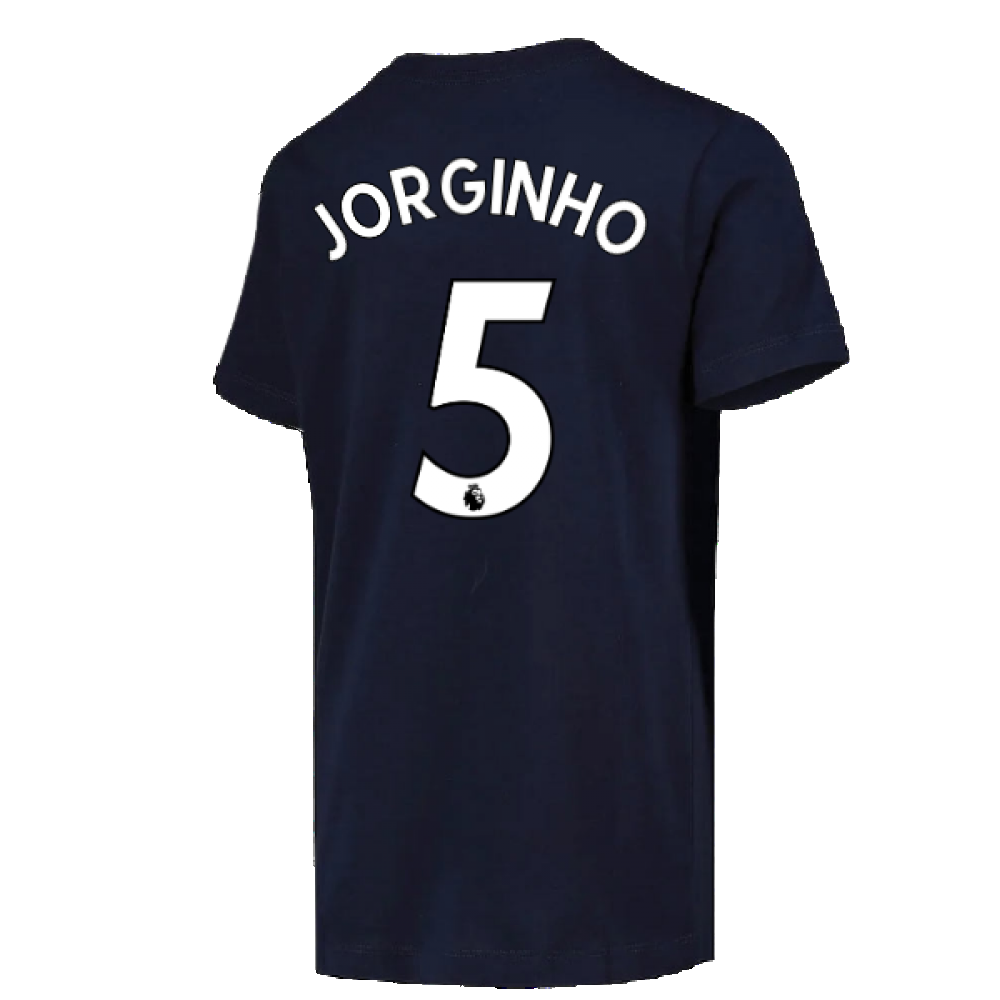 2022-2023 Chelsea Swoosh Tee (Navy) - Kids (JORGINHO 5)