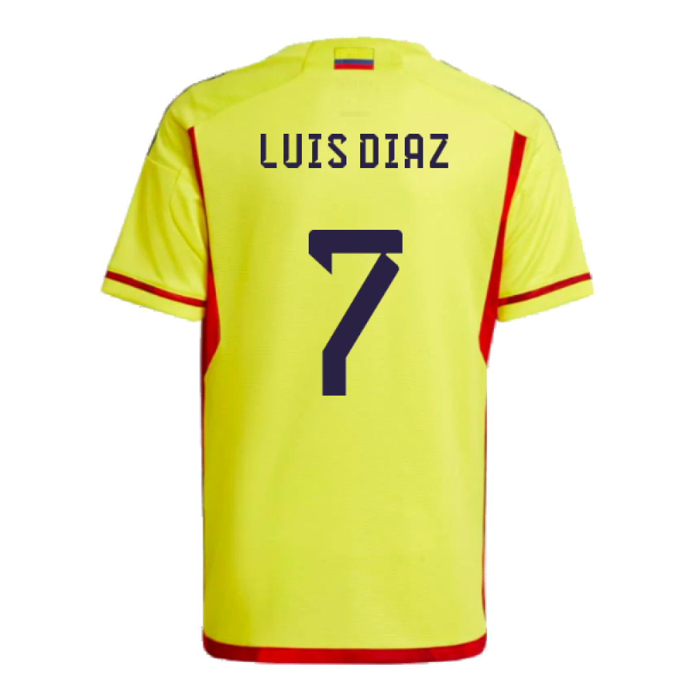 2022-2023 Colombia Home Shirt (Kids) (LUIS DIAZ 7)