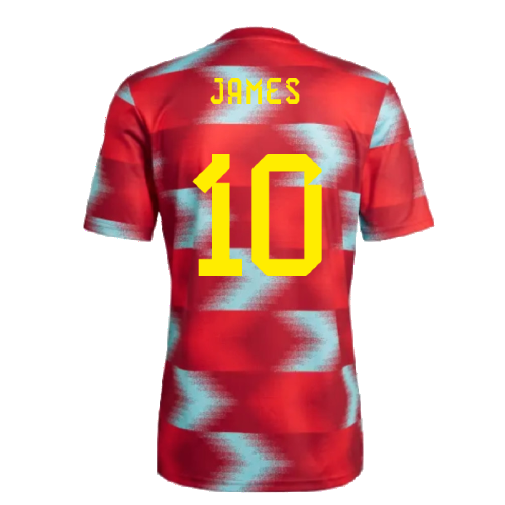 2022-2023 Colombia Pre-Match Shirt (Red) (JAMES 10)