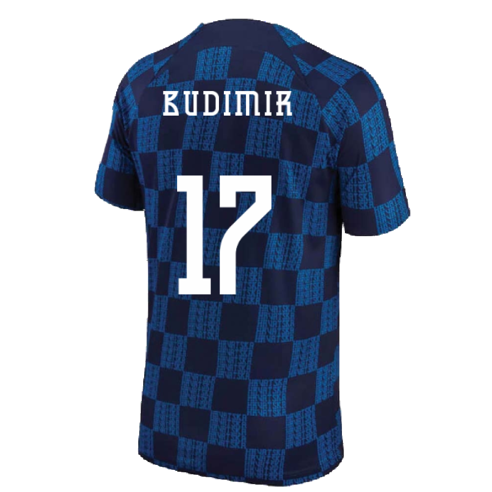 2022-2023 Croatia Pre-Match Training Shirt (Navy) (Budimir 17)