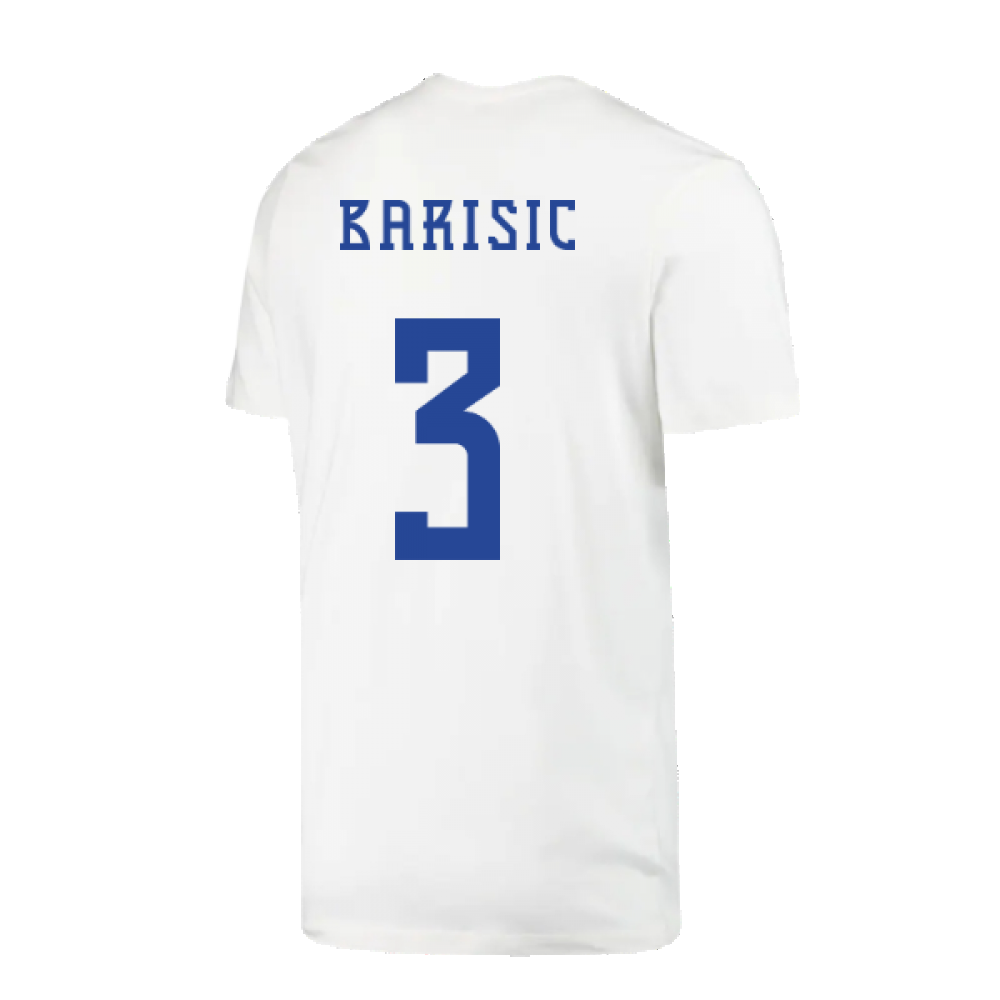 2022-2023 Croatia Swoosh T-Shirt - White (Kids) (Barisic 3)