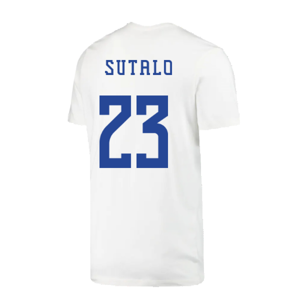 2022-2023 Croatia Swoosh T-Shirt - White (Kids) (Sutalo 23)