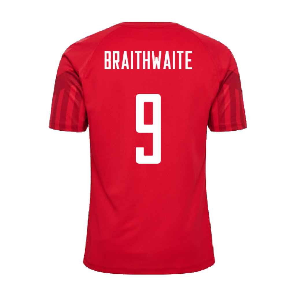 2022-2023 Denmark Home Jersey (Braithwaite 9)