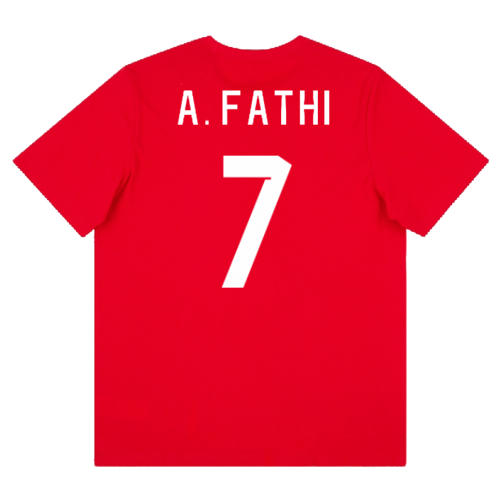 2022-2023 Egypt FtblCore Tee (Red) (A. FATHI 7)