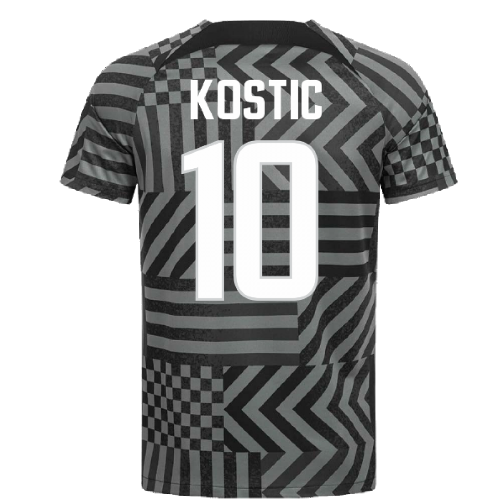 2022-2023 Eintracht Frankfurt Pre-Match Shirt (Black) (KOSTIC 10)