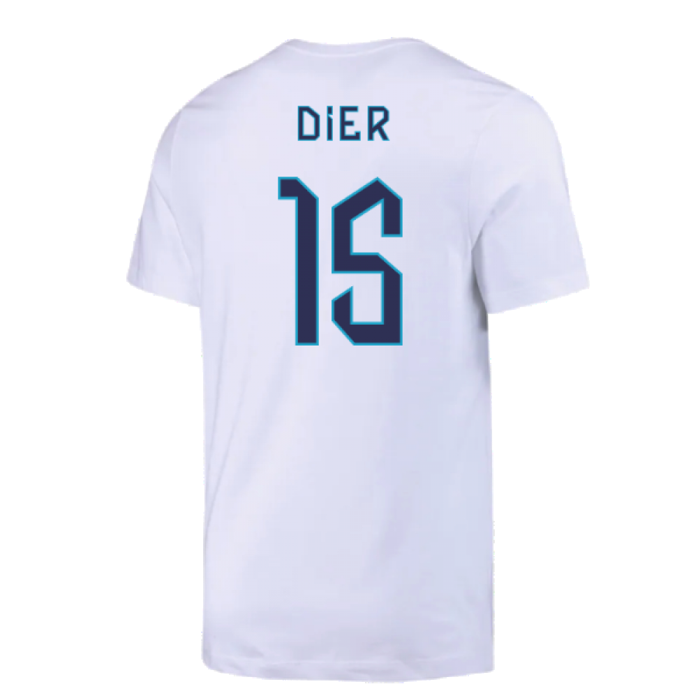 2022-2023 England Crest Tee (White) (Dier 15)