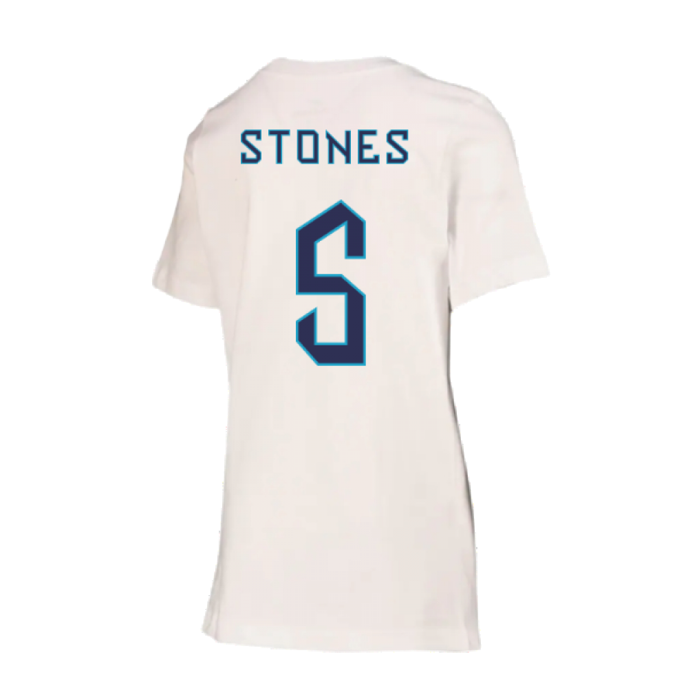 2022-2023 England Crest Tee (White) - Kids (Stones 5)