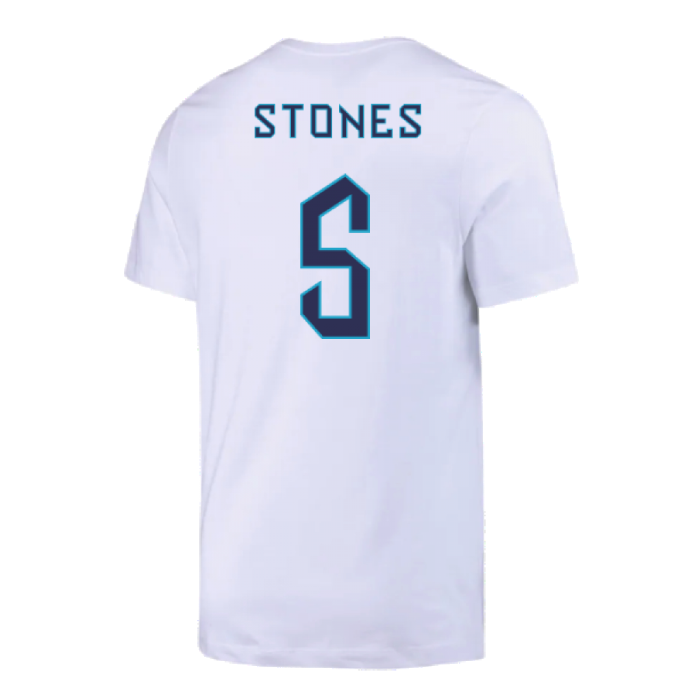 2022-2023 England Crest Tee (White) (Stones 5)