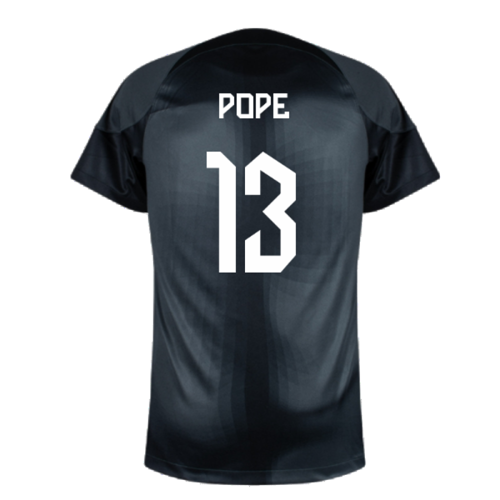 2022-2023 England Home Goalkeeper Shirt (Black) (Pope 13)