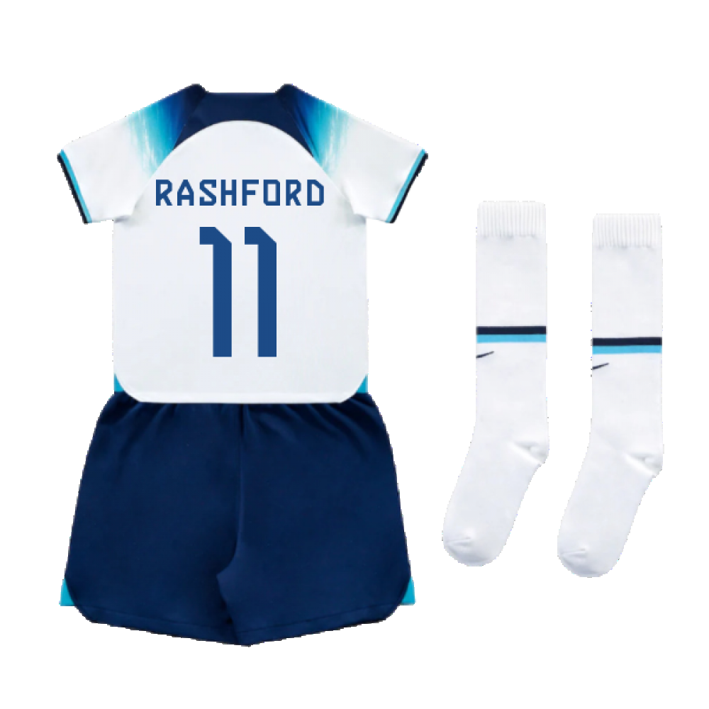 2022-2023 England Home Mini Kit (Rashford 11)