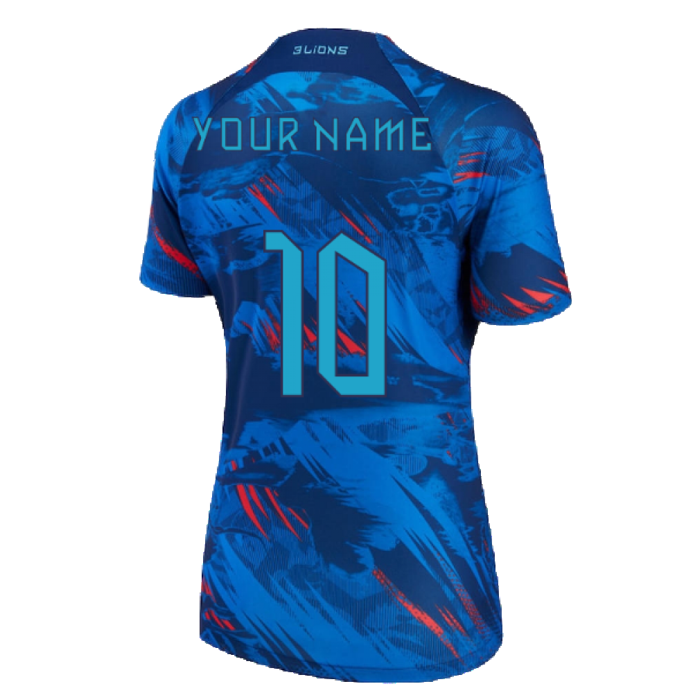 2022-2023 England Pre-Match Shirt (Blue) - Ladies (Your Name)