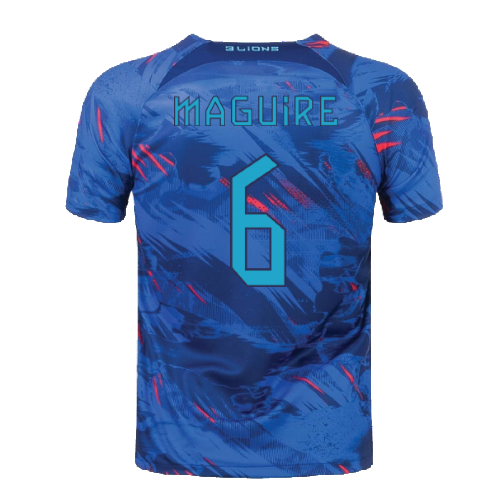 2022-2023 England Pre-Match Training Shirt (Blue) (Maguire 6)