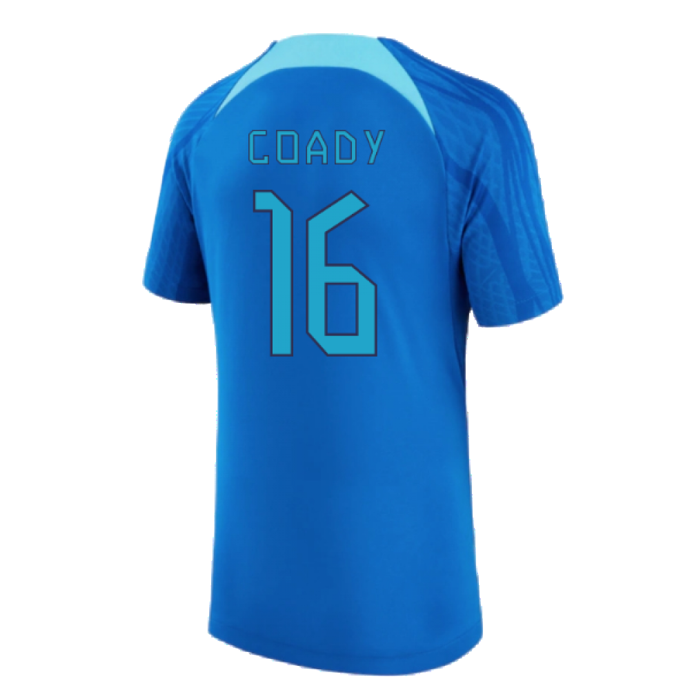 2022-2023 England Strike Dri-FIT Training Shirt (Blue) (Coady 16)