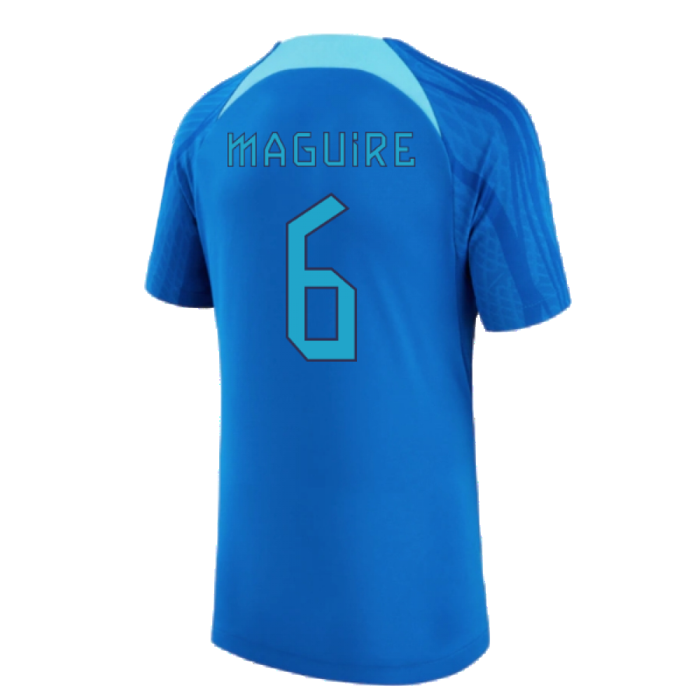 2022-2023 England Strike Dri-FIT Training Shirt (Blue) (Maguire 6)