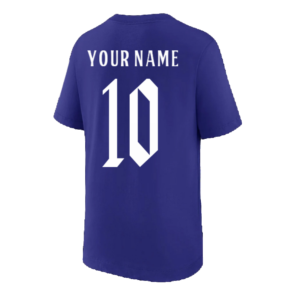 2022-2023 England Swoosh Tee (Light Concord) (Your Name)