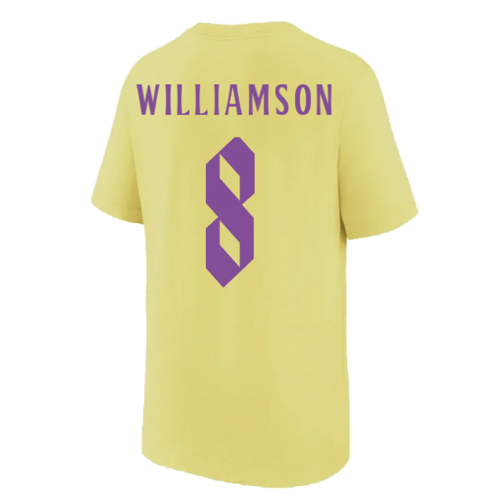 2022-2023 England Swoosh Tee (Light Zitron) - Kids (WILLIAMSON 8)